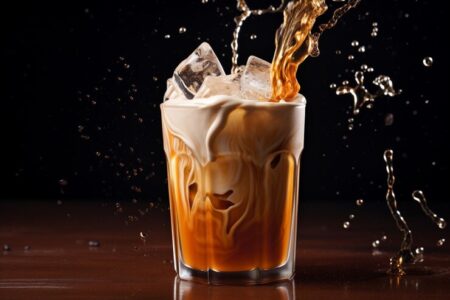 Kind of Cold Brew Coffee with Foamy Bubbles